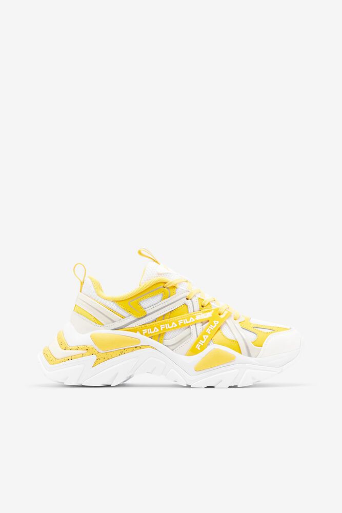 Fila yellow hot sale sneakers womens